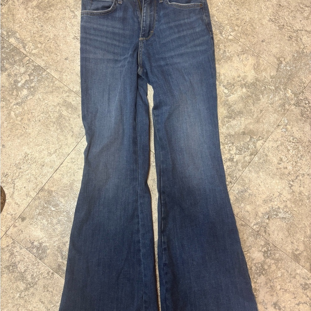 Wrangler Women's Flare Jeans in Deep Blue